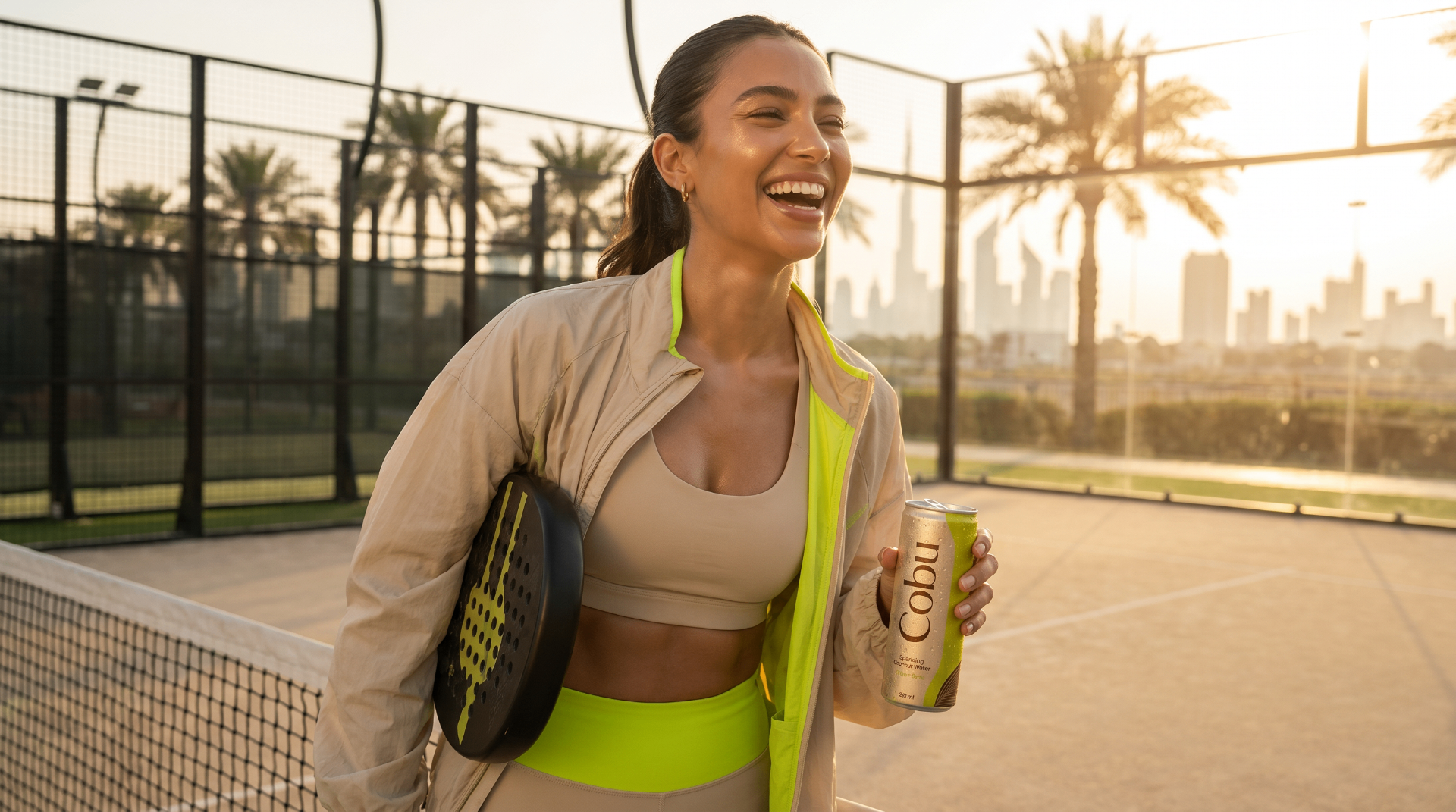 Cobu after a padel match in Dubai